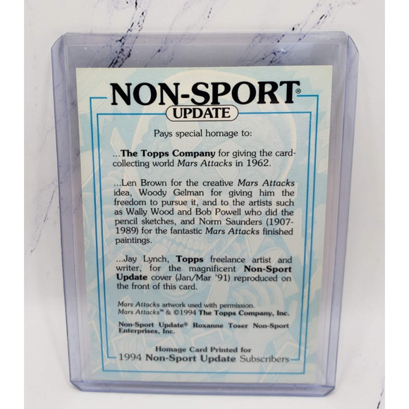 Mars Attacks 1994 Non-Sport Update Homage Promo Card - Picture 2 of 4